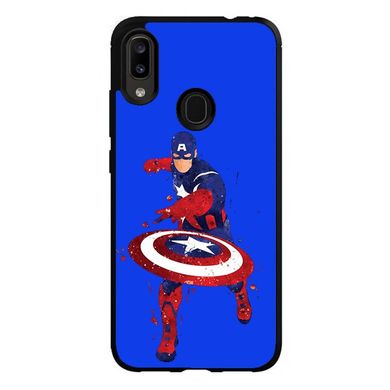 Чехол Капитан Америка для Samsung Galaxy A205 F 2018 Синий