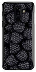 Черный чехол с Ягодами для Samsung A6 plus ( 2018 ) Ежевика