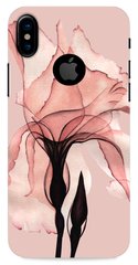 Чехол с Цветком на iPhone 10 / X Розовый