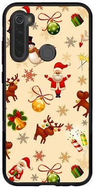 Яскравий святковий кейс для Samsung Galaxy А 21 Стікери Санта