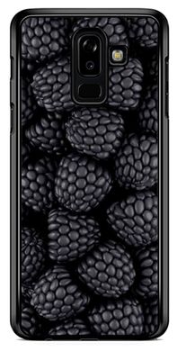 Чорний чохол з Ягодами для Samsung A6 plus ( 2018 ) Ожина