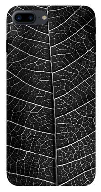 Чорний бампер для iPhone 7 + Текстура листочка