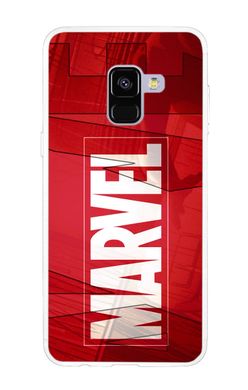 Чехол с логотипом Марвел на Galaxy А6 Красный
