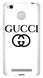 Белый чехол логотип Gucci на Xiaomi Redmi 3 s