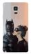 Матовый чехол на Galaxy Note N910H Бэтмен и Девушка-кошка