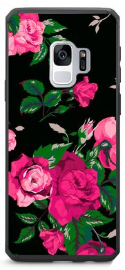Черный бампер на Galaxy S9 ( G960F ) Цветы