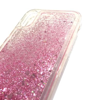 Чехол с розовыми блестками на iPhone XS Max Прорезиненный