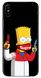 Чорний чохол з логотипом Суприм для iPhone 10 / X Барт Сімпсон