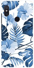 Прикольный чехол для Xiaomi Mi 8 Синие цветы