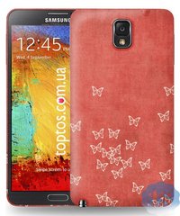 Червоний чохол для Samsung Note 3 Метелики