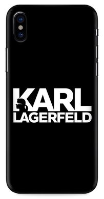 Чорний чохол для iPhone XS Max Логотип Karl Lagerfeld