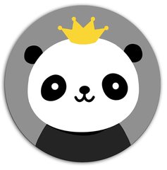 Сірий попсокет для телефону ( pop-socket ) Панда