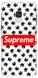 Чохол з логотипом Supreme на Samsung Galaxy A8 plus Білий