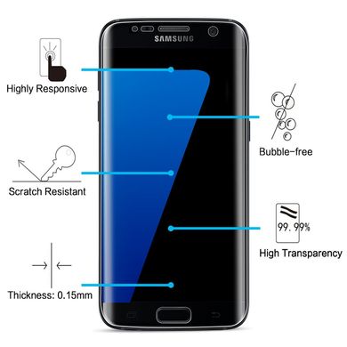 3D Стекло с олеофобным покрытием для Samsung S7 Black