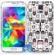 Белый чехол стикер для Galaxy S5 Птички