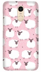 Чехол накладка с овечками для  Redmi Note 4 / 4x Розовый