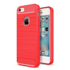 Чехол с карбоном для iPhone 5 / 5s / SE Розовый