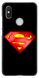 Черный чехол для Xiaomi Redmi S2 Логотип Супермена