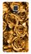 Золотой чехол для девушки на Galaxy Note N910H Цветы