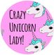 Розовый попхолдер ( popholder ) для девушки Crazy unicorn lady