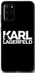 Чехол для Samsung S20 Plus печать логотип Карл Лагерфельд
