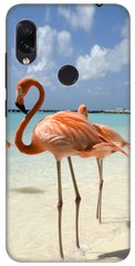 Чехол накладка для девушки на Redmi Note 7 Фламинго