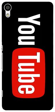 Чохол з логотипом YouTube на Sony Xperia X Dual Чорний