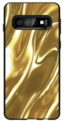 Надежный бампер для Samsung S10 Galaxy G970F Жидкое золото