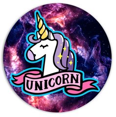 Стильный держатель для телефона ( popsocket ) Единорог ( unicorn ) в космосе