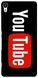 Чохол з логотипом YouTube на Sony Xperia X Dual Чорний