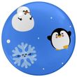 Яскравий святковий попсокет на Новий Рік Сніговик і Пингвинчик