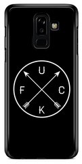ТПУ Чехол с надписью Fuck для Samsung j810 Черный