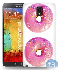 Бампер с Пончиками для Samsung SM-N900 Белый