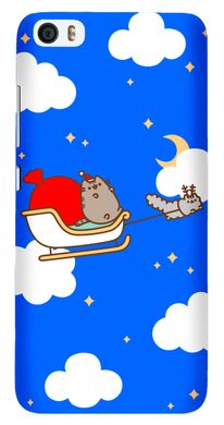 Рождественский бампер для Xiaomi Mi5 Котик Пушин