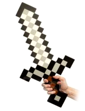 Пінопластовий Кам'яний меч Sword Minecraft М'який