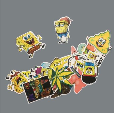 Виниловые наклейки Губка Боб стикерпак Spongebob