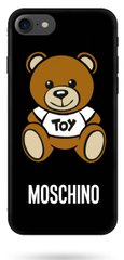 Черный бампер для iPhone 7 Мишка Москино