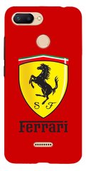 Красный бампер для Xiaomi Redmi 6 Логотип Ferrari