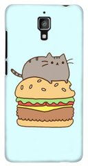 Чехол с котиком Пушином на Xiaomi Mi4 Голубой