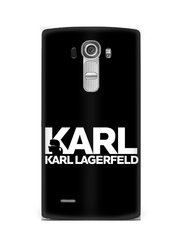 Чехол для LG G4 печать логотип Карл Лагерфельд