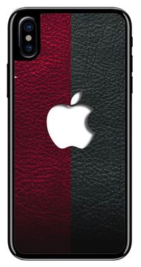 Захисний чохол з Текстурою шкіри на iPhone 10 / X Логотип Apple