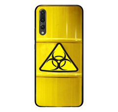 Чохол зі знаком особливо небезпечно на Huawei (Хуавей) P20 Жовтий
