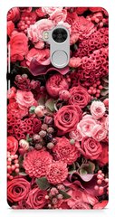Красный чехол с цветами для Xiaomi Redmi 4 prime 32 Gb