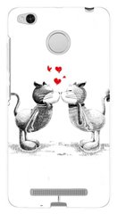 Чохол з Закоханими котиками на Xiaomi Redmi 3s Прикольний