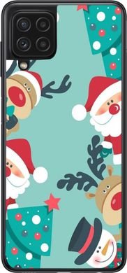 Бирюзовый веселый чехол с Санта Клаусом для Samsung Гелексі А12