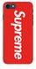 Чохол з логотипом Супрім на iPhone 8 Червоний