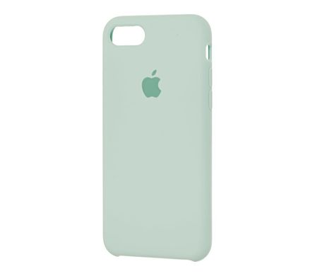 Нежный оригинальный софт тач чехол для девушки iPhone SE 2 цвет светло бирюзовый