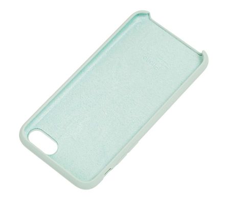 Нежный оригинальный софт тач чехол для девушки iPhone SE 2 цвет светло бирюзовый