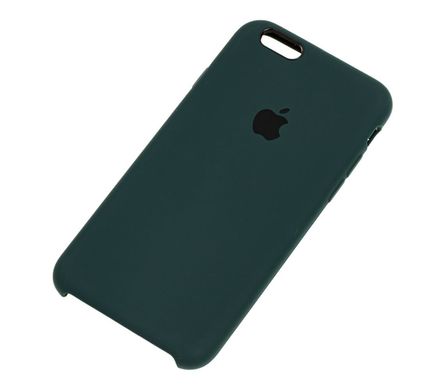 Лаконичный  ориджинал софт тач чехол накладка для IPhone 6/6s с покрытием "антиотпечаток" цвет зеленый лес
