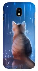 Чехол с Котиком на Samsung J330 Синий
